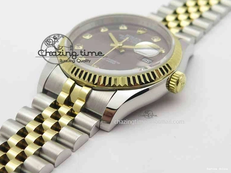 0521 DateJust 116234 SS YG BP Best Edition Gray Dial Diam Markers On SS YG Bracelet SA ZipUp 3745
